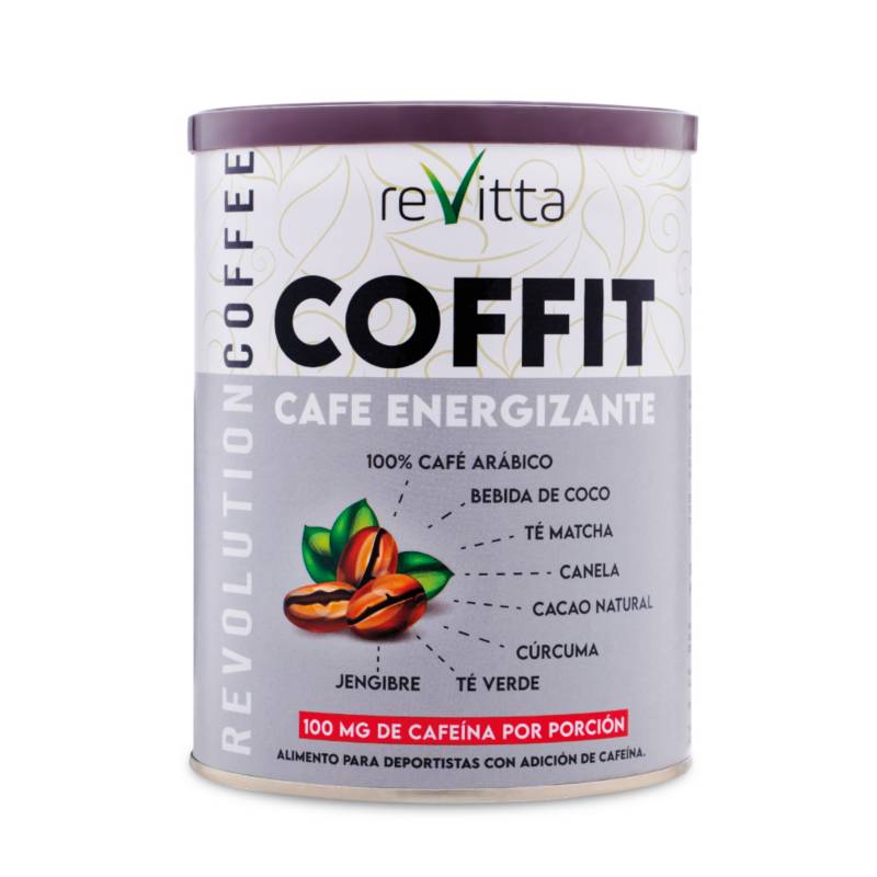 REVITTA WELLNESS - Café Energizante Coffit 300 grs. 100mg cafeína