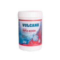 VULCANO - Cloro En Tabletas Triple Acción Para Piscinas 1 Kg Vulcano