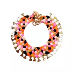 MARIA LA BIYUX - Collar Glam Triangular Charms Dorado
