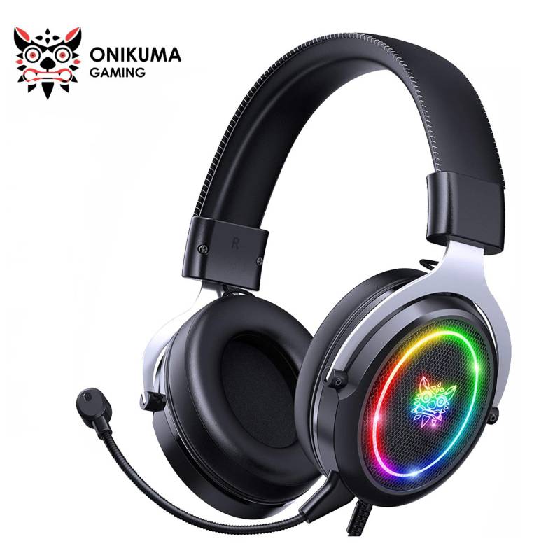 ONIKUMA - Audífonos Gamer RGB Onikuma X10 3.5 Black Silver