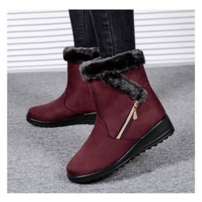 Botas de nieve impermeables para mujer zapatos cálidos de felpa BLWOENS
