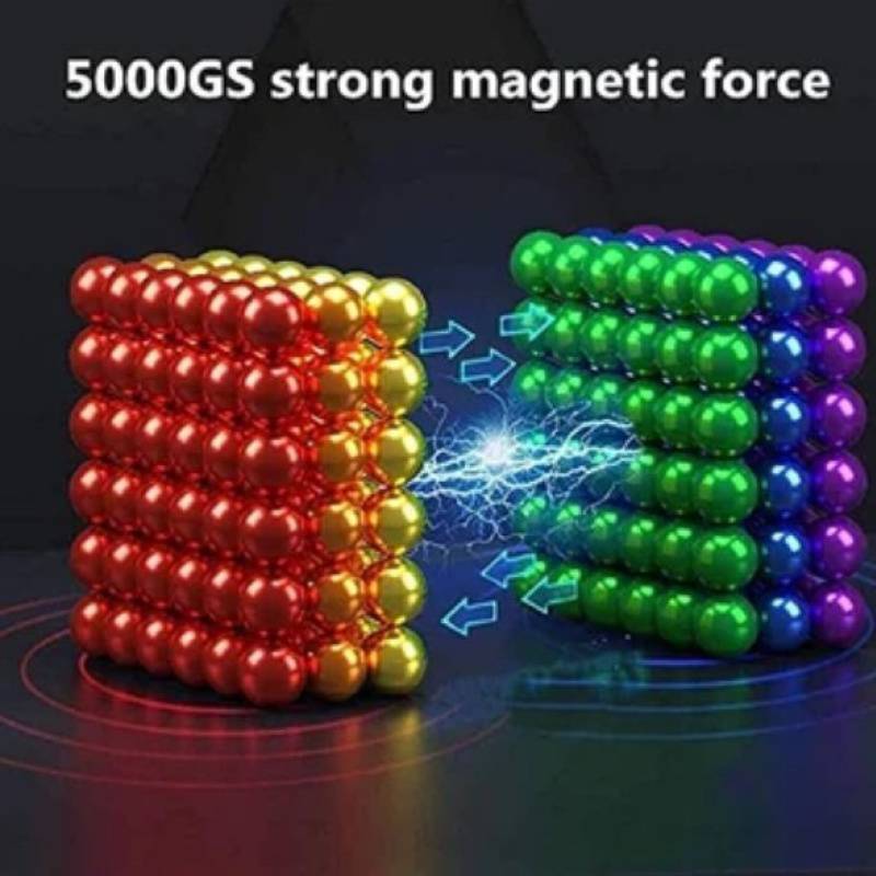 GENERICO 512pcs Bolas Magnéticas 1000 Coloridas Bolas Magnéticas