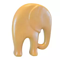 GENERICO - Elefante Plano 22 cm. de Cerámica Color Ocre