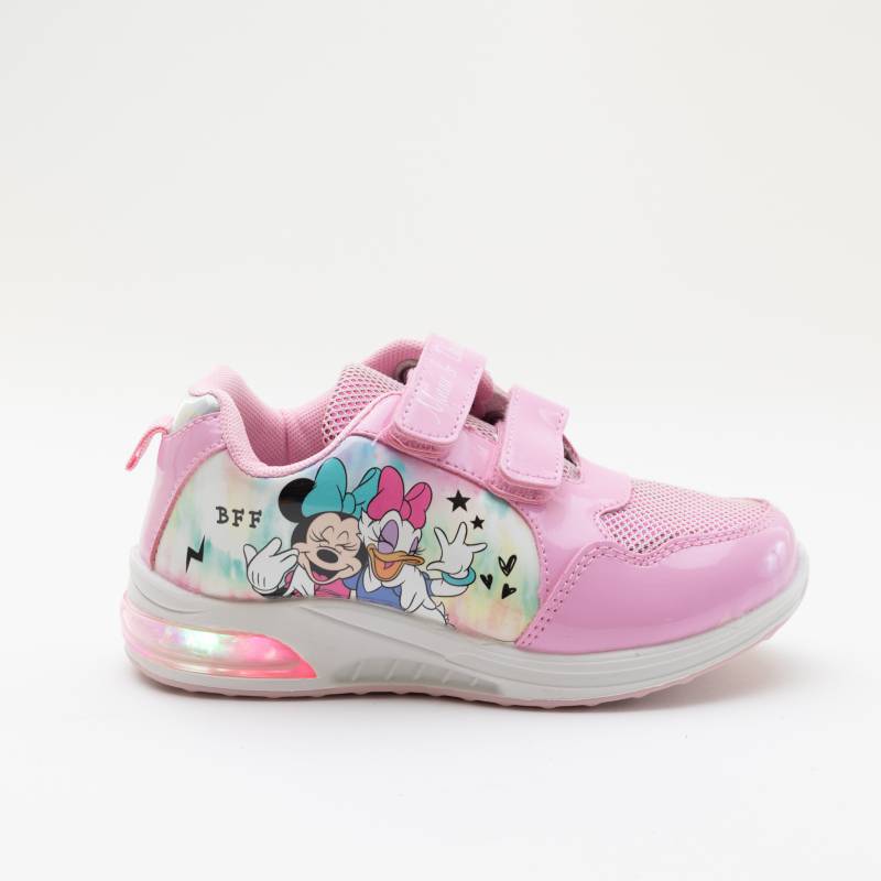 Disney Zapatillas deportivas con luz LED de Minnie Mouse para niñas,  blanco, rosa, 30 EU : : Moda