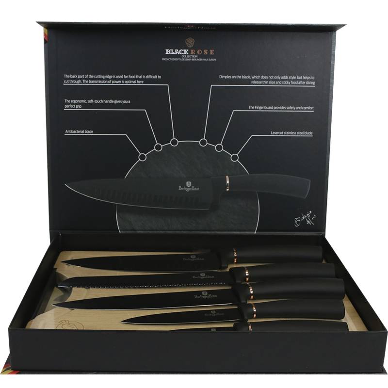 Set de cuchillos - BERLINGERHAUS Black Rose, Juego Cuchillos