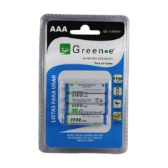 GREEN E - Pilas Recargables AAA de 1100 mAh