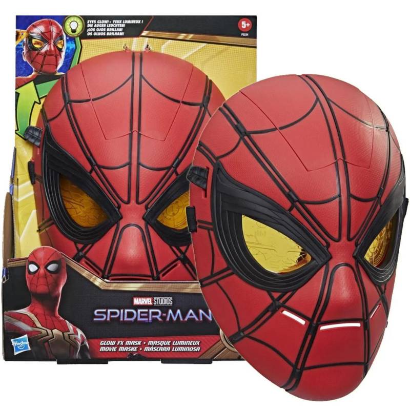 HASBRO Spiderman Mascara electrónica Hombre Araña Roja Luminosa Marvel |  