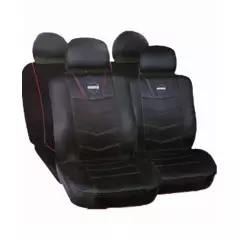 MOMO - Cubre asientos momo tela fresca elegante negro rojo