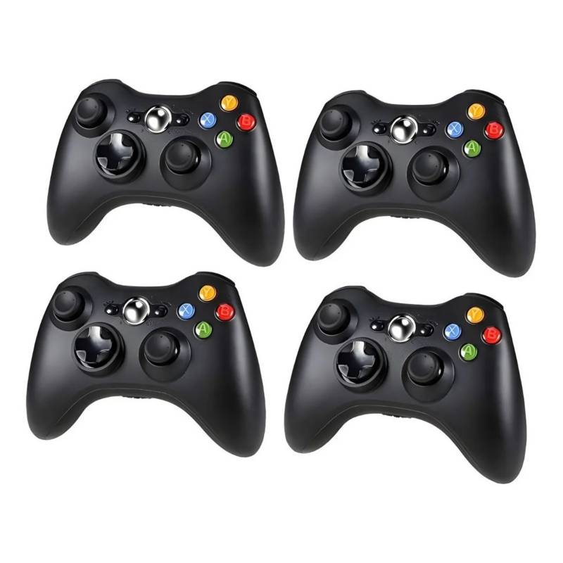 GENERICO - Pack X4 Control Joystick Xbox 360 Para Pc Inalambrico Mando Xbox 360