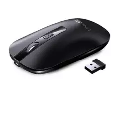 LINKON - Mouse Inalambrico Dual Bluetooth Usb Recargable Para Mac Win - Negro