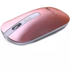 LINKON - Mouse Inalambrico Dual Bluetooth Usb Recargable Para Mac Win - Rosa