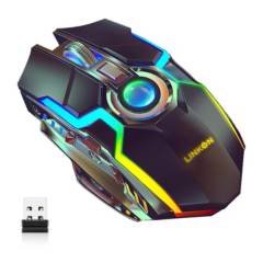 LINKON - Mouse Gamer Inalambrico Recargable Usb Windows Optico Rgb
