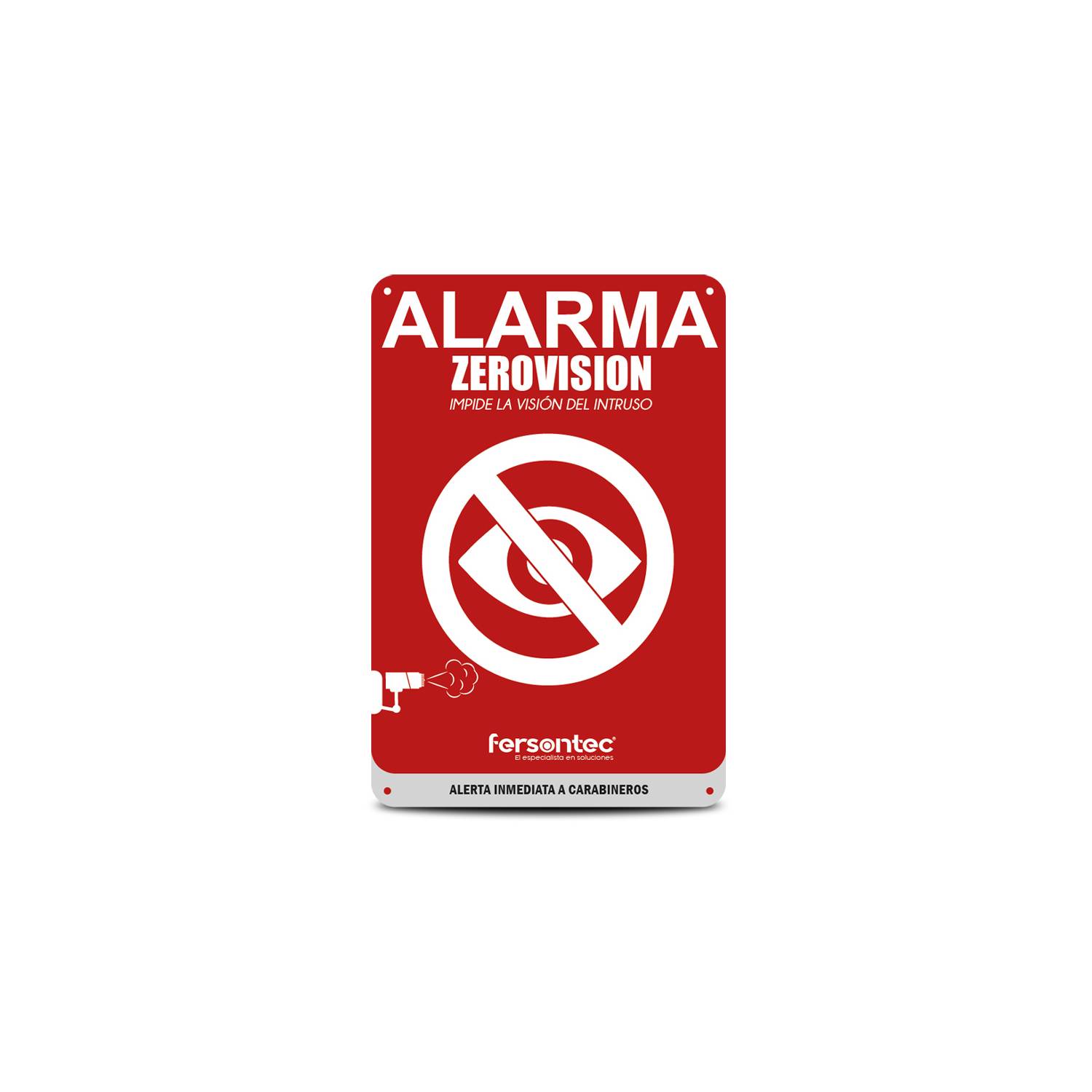 Placa Disuasiva Letrero Advertencia Alarma Protegida Kit5 Xinfin Tech XPD1