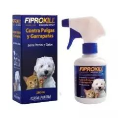 DRAG PHARMA - Fiprokill Spray Anti Pulgas/garrapatas 250 Ml Gatos Y Perro DRAG PHARMA