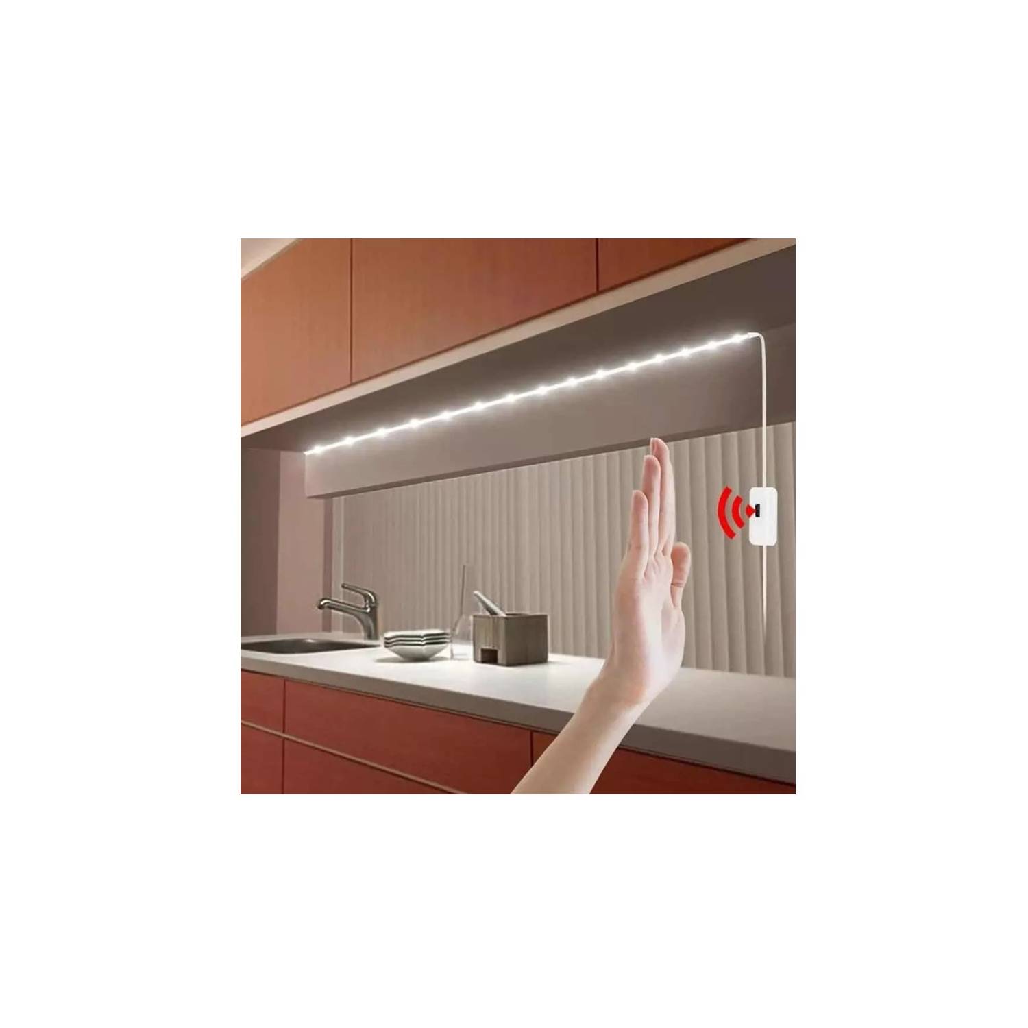 GENERICO Tira De Luz Led Con Sensor Mano Para Cocina Baño Y Escalera