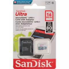 SANDISK - Pack 2 SanDisk Ultra 16GB microSDXC Tarjeta de memoria MICRO16GBX2