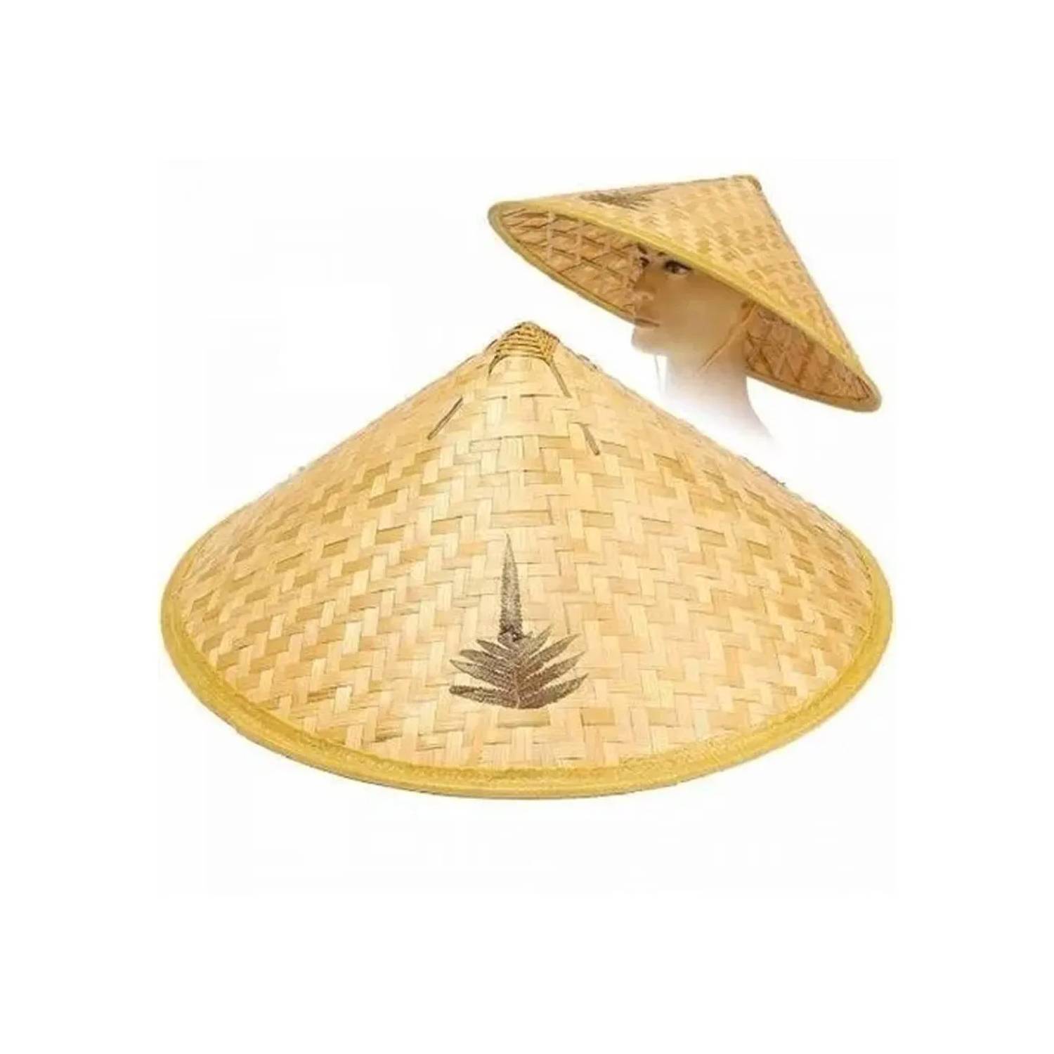 GENERICO Sombrero Gorro Tradicional Bambu Chino Verano