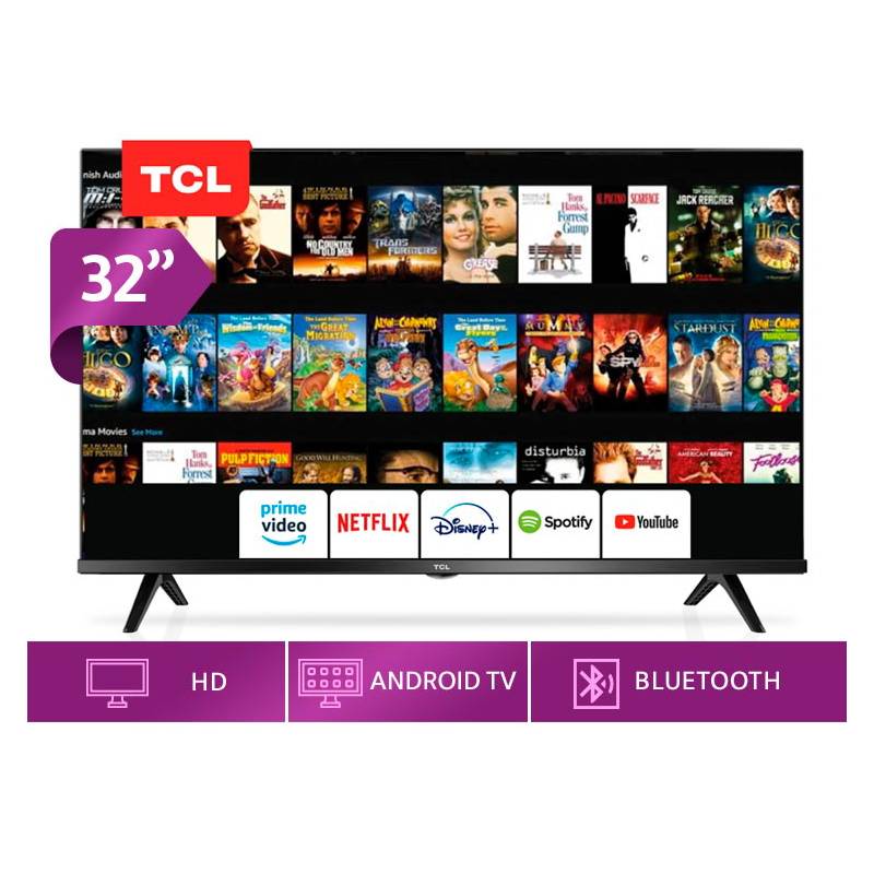 TV TCL 32 Pulgadas 81 cm 32S60A HD LED Smart TV Android A