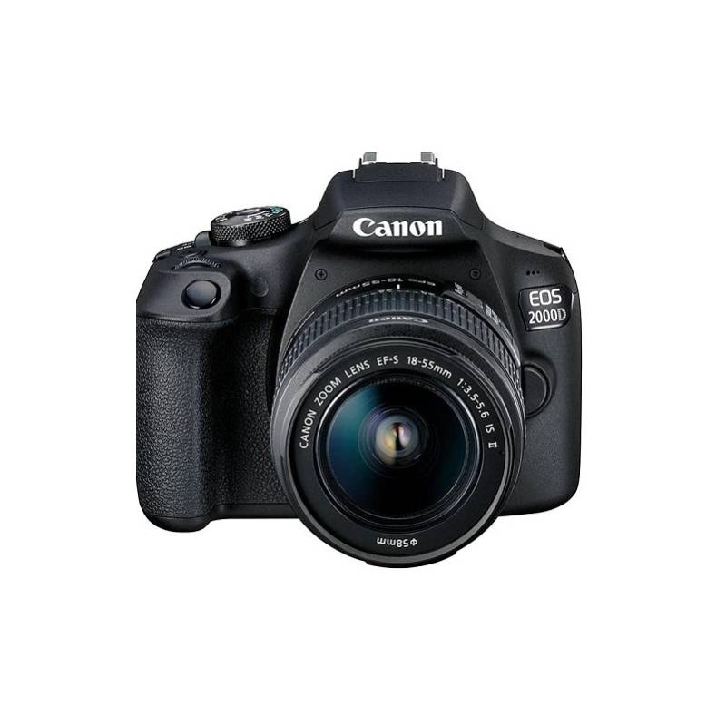 CANON - Canon EOS 2000D DSLR Cámara Con 18-55mm f35-56 Lente - Negro