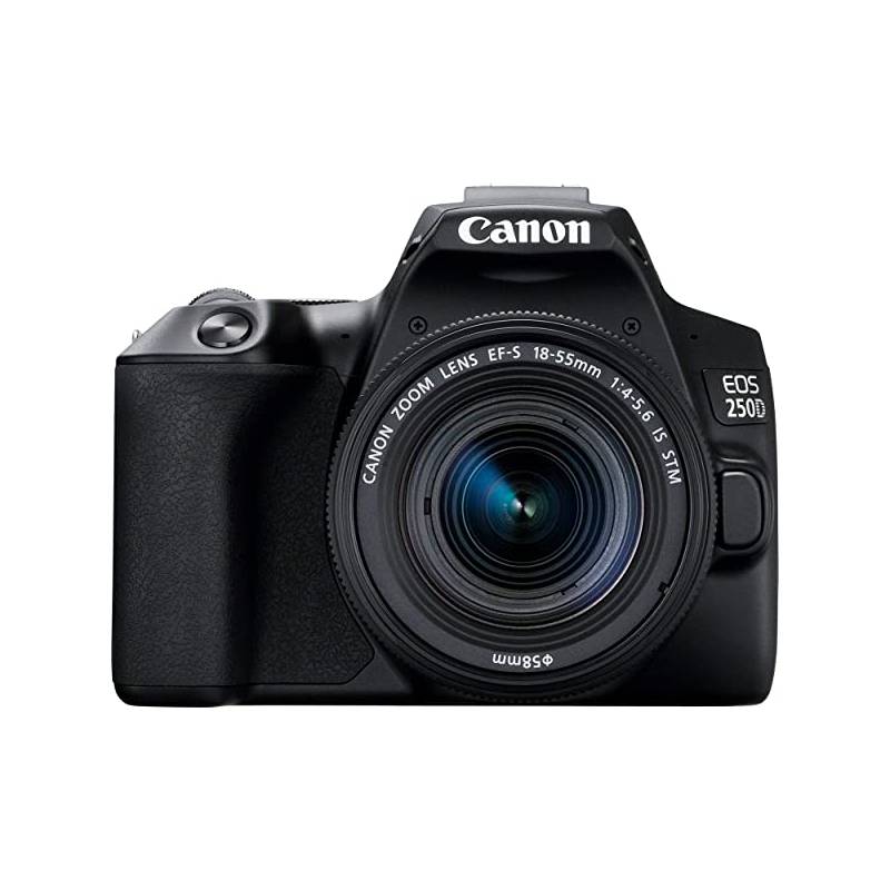 CANON - Canon EOS 250D (SL3) DSLR con EF-S 18-55 mm f/4-5.6 IS STM Negro