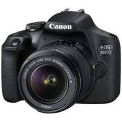 CANON - Cámara Canon EOS Rebel T7  2000D DSLR 18-55 DC III Color Negro