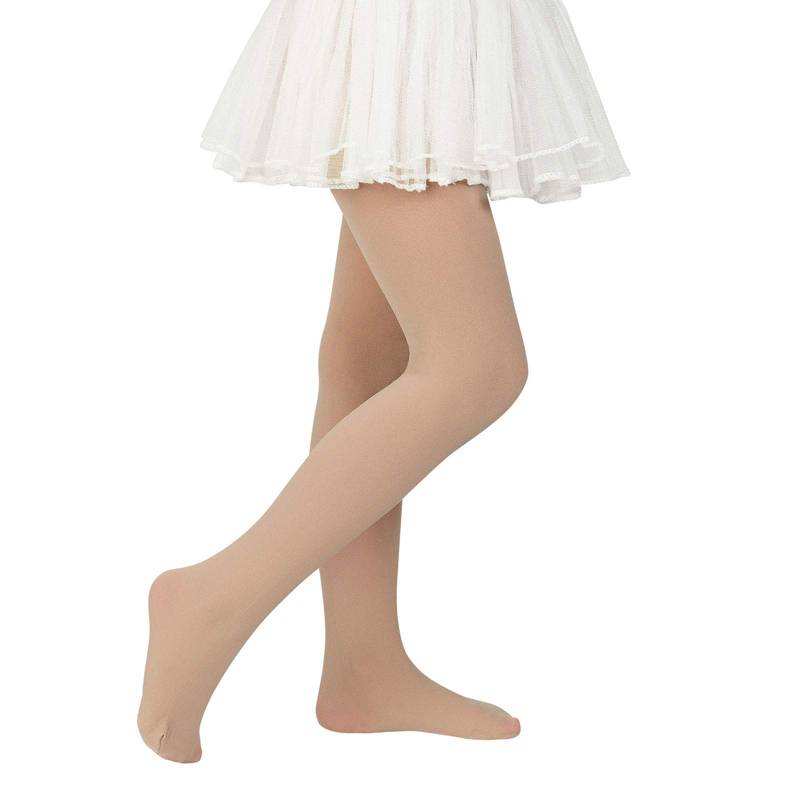 EVERSO - Pack2 Pantys Panties Blanca Y Piel Para Ballet Niña