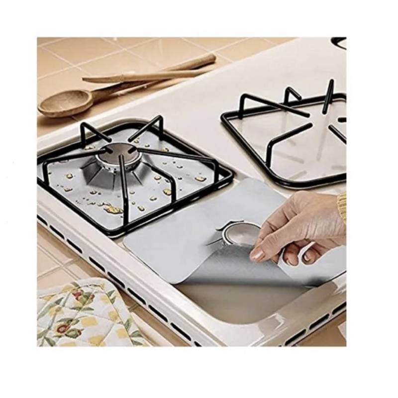 Papel Aluminio 12 Laminas Protector Cocina Estufa Fogón Gas