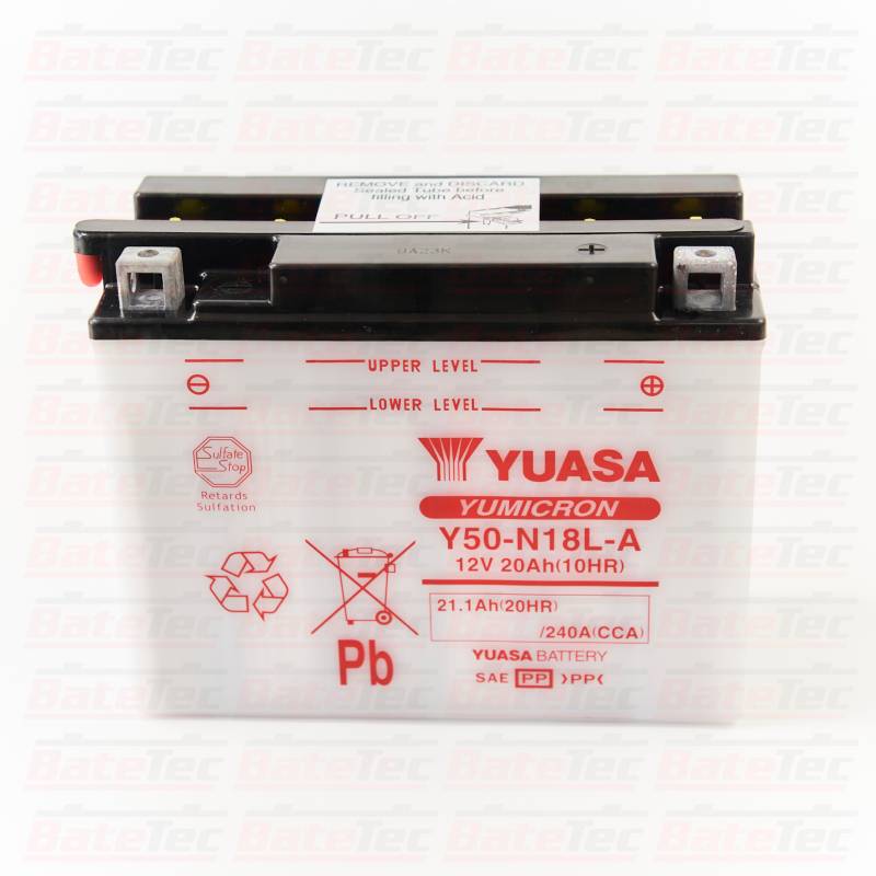 BATTERIE MOTO YUASA Y50-N18L-A 12V 20AH 240A - Batteries Motos