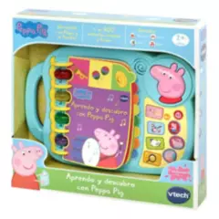 VTECH - Libro Interactivo Aprendo y Descubro con Peppa Pig.