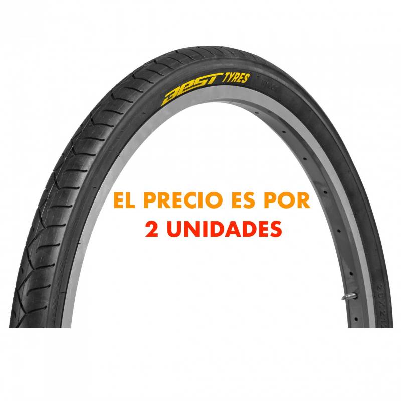 dañar Por favor mira Descanso BEST Pack X 2 Neumáticos Bicicleta Aro 26 Lisos Urbanos Rodillo |  falabella.com