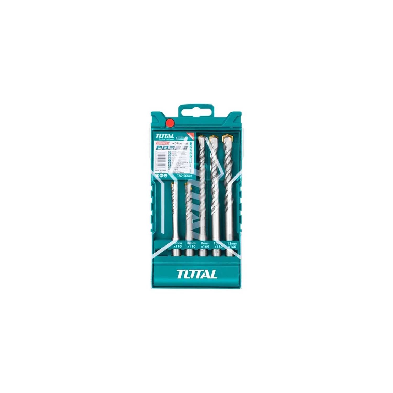 Set de brocas para concreto SDS PLUS 5pzas TOTAL - Total Tools