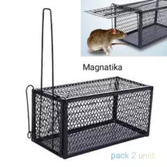 NO MARCA - pack jaula trampa cebadera roedores ratones y guarenes interior