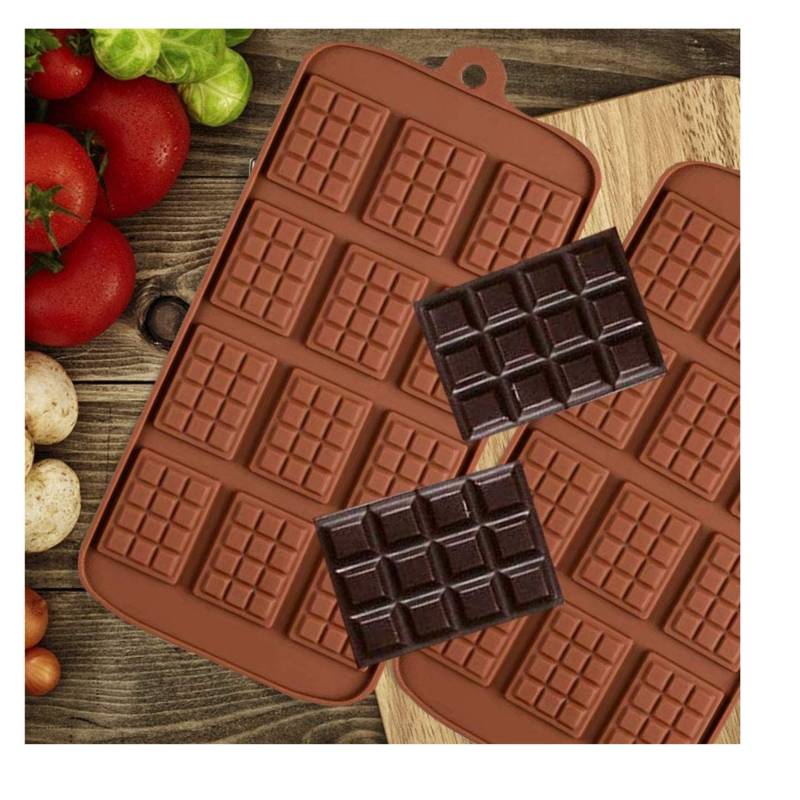 Waffle Chocolate Mold moldes De Silicona Chocolate Bar Mold Silicone Moldes  De Silicona Para Reposteria Reposteria