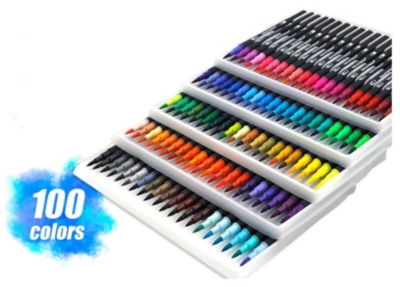 Plumones Dual Brush Profesional 120 Colores En Cartuchera Lettering Pu