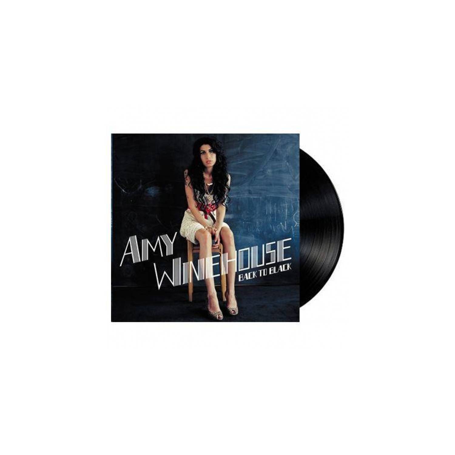 Vinilo Amy Winehouse Negro Mediano Sticker Pegatina Viniles - Promart