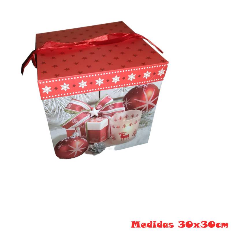 GENERICO Caja De Regalo Con Diseño De Navidad Regalos Mediana 22 Cm