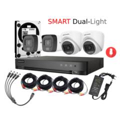 HIKVISION - Kit 4 Cámaras Hikvision Smart Dual Light 2 Bala y 2 Domo