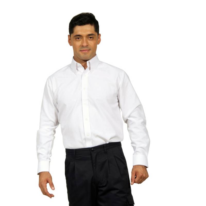 Camisa Oxford Blanca con Bolsillo