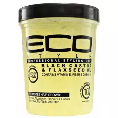 ECOCO - Eco Style Gel de Linaza de Ricino Negro 473ml Ecoco