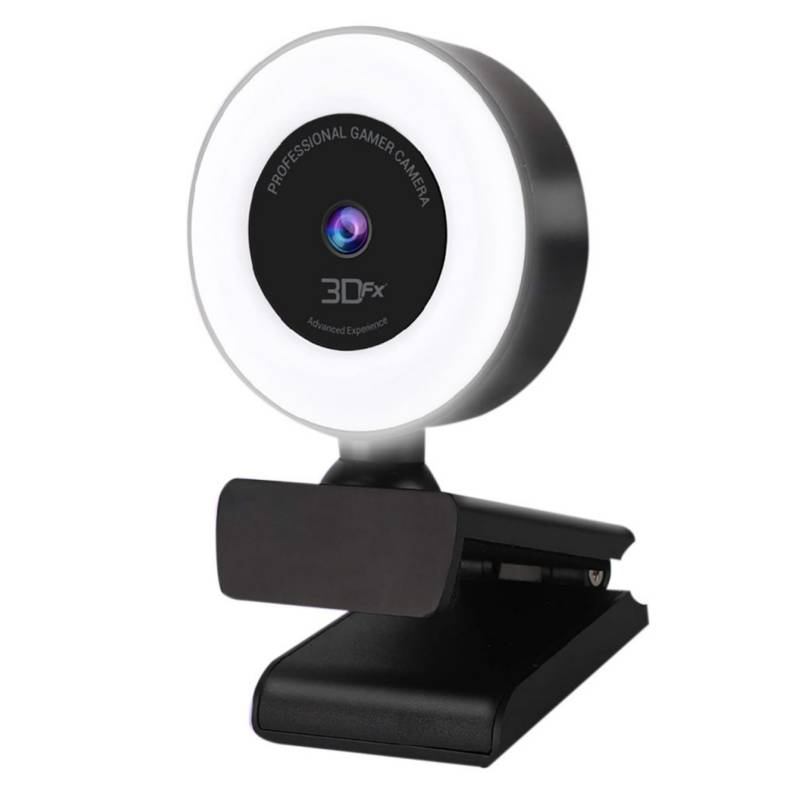 3DFX - Camara Webcam Gamer Microlab 3DFX Streaming Eyerian 2k Led Tripode