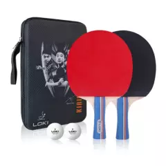 LOKI - Set 2 Paletas De Ping Pong Loki K3000 Nivel Inicial