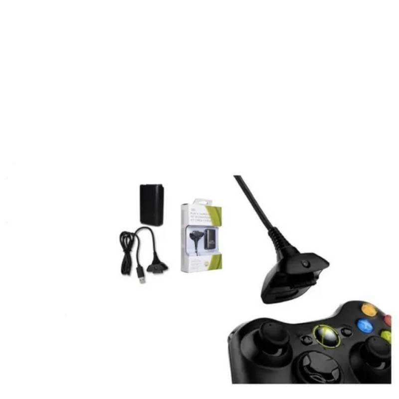 GENERICO Pack X2 Batería Recargable Xbox 360 Kit + Cable Cargador
