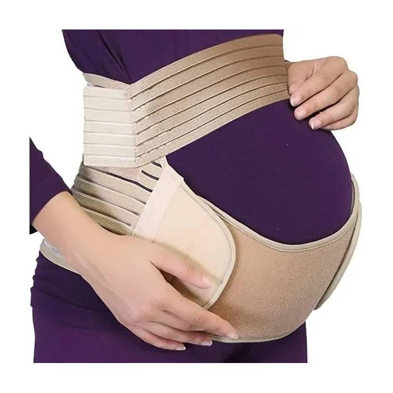 GENERICO - Faja Cinturón Maternal Beige Con Soporte De Espalda Ajustable