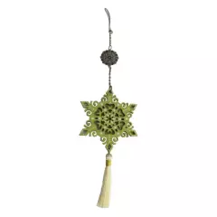 CREA TALLER - Colgante móvil mandala estrella verde