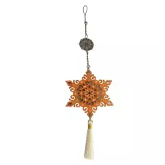 CREA TALLER - Colgante móvil mandala estrella naranjo
