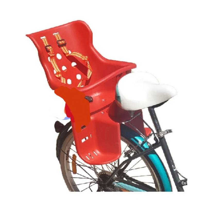Silla de niño delantera para Bicicleta Roja