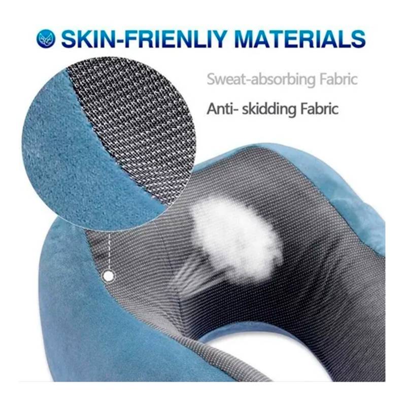 Almohada para cuello cojin cervical para viaje Celeste GENERICO