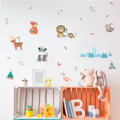 CREA TALLER - Animales tribu vinilo stickers deco muro dormitorio infantil
