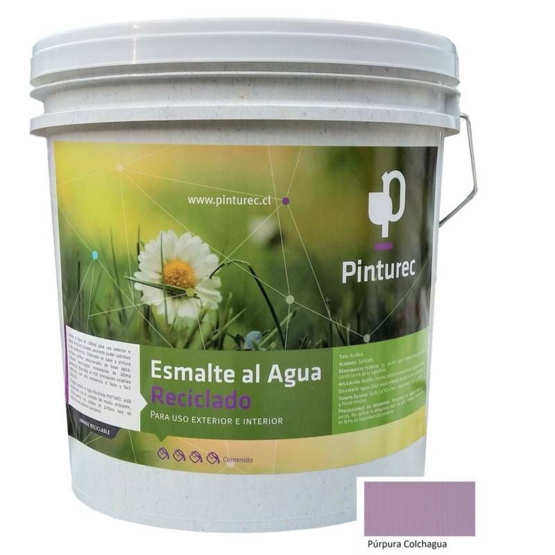 PINTUREC - Esmalte al Agua Pinturec Satinado Purpura Colchagua 4G