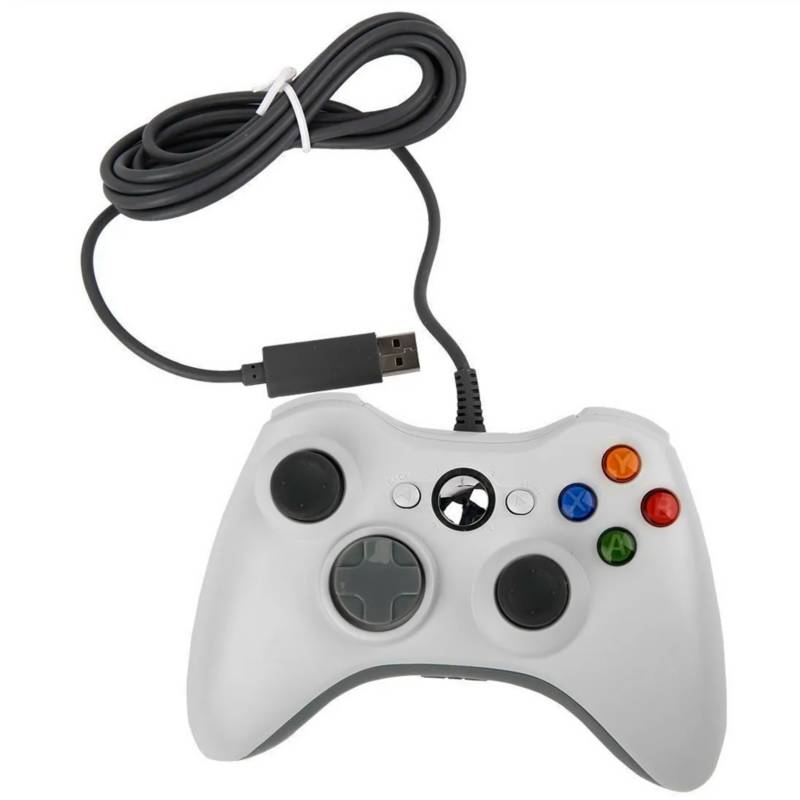 DBLUE - Joystick Para Xbox 360 Usb Vibracion Nuevo Compacto Blanco